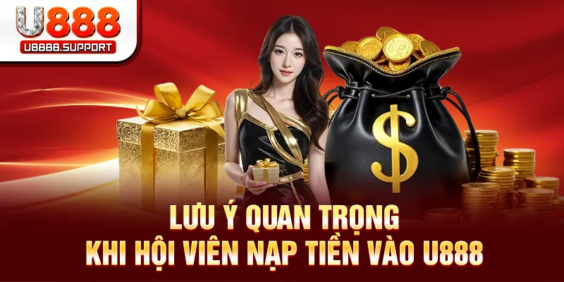 Lưu ý quan trọng khi hội viên nạp tiền vào U888